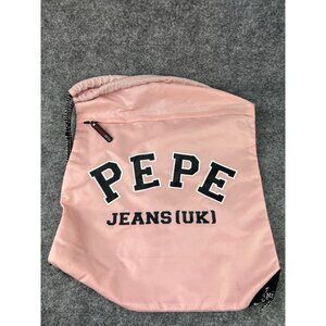 Pepe Jeans London Gym Bag Pink Zip Pocket Cinch Close